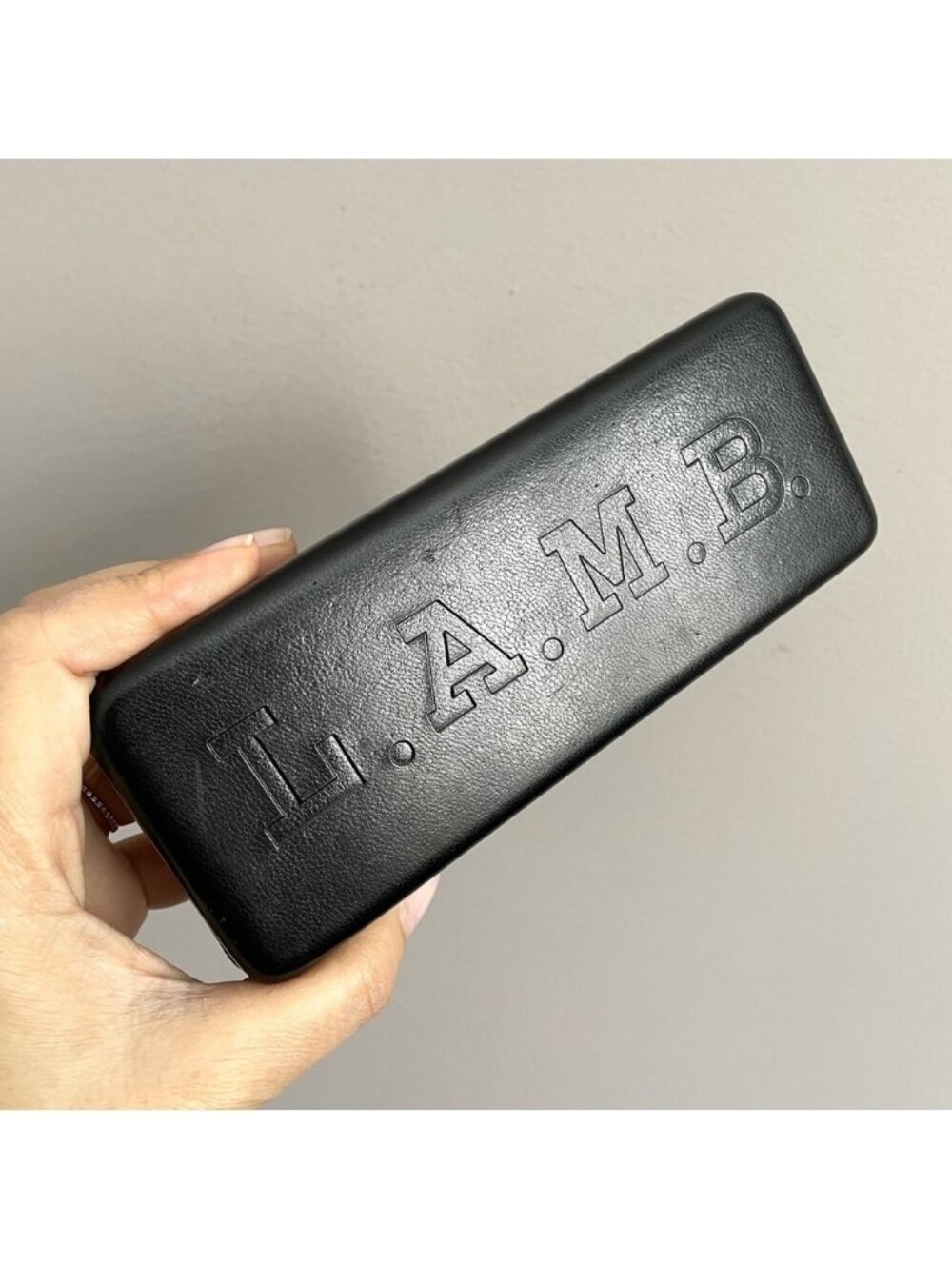 Vintage LAMB Black Sunglasses Glasses Hard Case